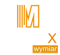„Logo MEBLUX: pomarańczowa litera M, biały napis i hasło 'meble na wymiar' na ciemnoszarym tle.